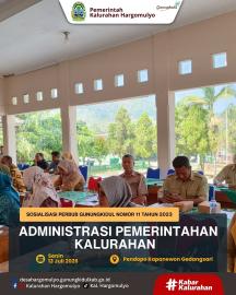 SOSIALISASI PERBUB TENTANG ADMINISTRASI PEMERINTAHAN KALURAHAN